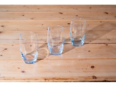 LOT DE 25 VERRES À EAU BOMBÉS